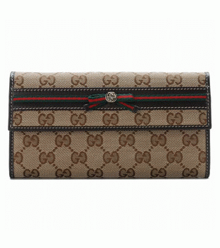 GUCCI/グッチ 2012年春夏新作MAYFAIRボウリボン2つ折り長財布 256998 FFKPG 9791