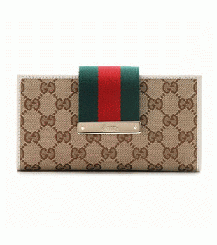 GUCCI/グッチ 2012年春夏新作LADIES WEB2つ折りフラップ長財布 181668 F4FOG 8420