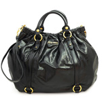 ミュウミュウ MIUMIU ハンドバッグ 2Wayバッグ ショルダーストラップ付...