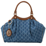GUCCI/グッチ -SUKEY定番キャンバスGG柄Gチャーム付きミディアムトー...
