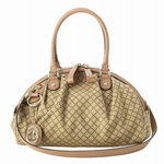 GUCCI/グッチ SUKEYディアマンテ柄Gチャーム付きミディアムボストンバッ...