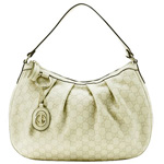 GUCCI/グッチ 2012年春夏グッチシマGG柄Gチャーム付きワンショルダーバ...