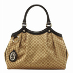 GUCCI/グッチ 2012年春夏SUKEYディアマンテ柄Gチャーム付きミディア...