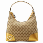 GUCCI/グッチ LOVELY定番キャンバスGG柄ハート型Gディテールミディア...