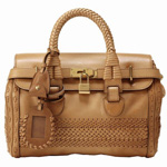 GUCCI/グッチ HANDMADEウーブンウェブディテールミディアムハンドバッ...
