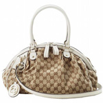 GUCCI/グッチ 2012年春夏SUKEY定番キャンバスGG柄Gチャーム付きプ...