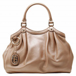 GUCCI/グッチ 2012年春夏SUKEYグッチシマGG柄Gチャーム付きミディ...