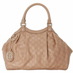 GUCCI/グッチ 2012年春夏SUKEYグッチシマGG柄Gチャーム付きミディ...