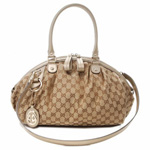 GUCCI/グッチ 2012年春夏新作SUKEYチャーム付きミディアムボストンバ...