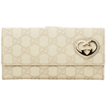 GUCCI/グッチ 2012年春夏LOVELYグッチシマGG柄Wホック2つ折り長...