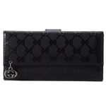 GUCCI/グッチ GG PIERCE新素材GG柄Gチャーム付きWホック2つ折り...