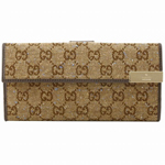 GUCCI/グッチ DICEアズールGG柄トレードマーク刻印メタルプレート2つ折...