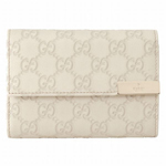 GUCCI/グッチ DICEグッチシマGG柄メタルバー付き3つ折り財布 2569...