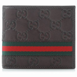 GUCCI/グッチ 2012年春夏ウェブディテールグッチシマGG柄2つ折りコンパ...