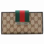 GUCCI/グッチ 2012年春夏新作LADIES WEB2つ折りフラップ長財布...