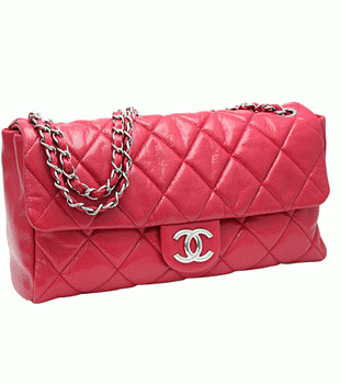 CHANEL シャネルグロッシーソフトキャビアスキンデカマトラッセチェーンショルダーバッグフューシャピンク