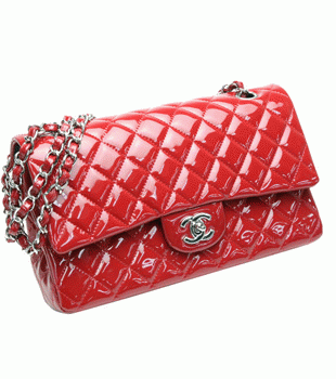 CHANEL シャネルマトラッセエナメルWフラップチェーンショルダーバッグ赤A01112レッド2011C