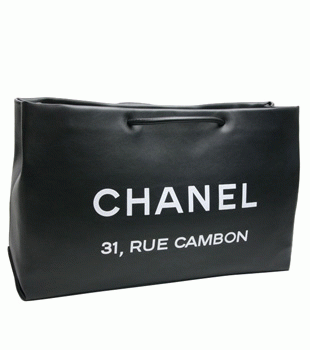 CHANEL シャネルエッセンシャルトートバッグショーパーA46882黒ブラック