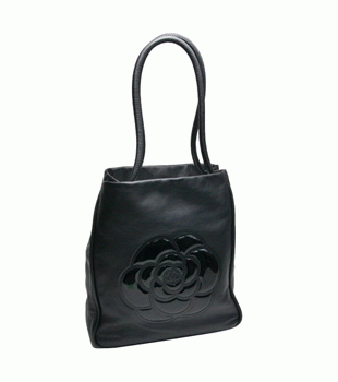 CHANEL シャネルカメリアトートバッグ黒ブラックレザーA20856