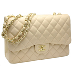 CHANEL シャネルラムスキンジャンボマトラッセ30cmチェーンショルダーバッ...
