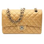 CHANEL シャネルマトラッセキャビアスキンWフラップチェ-ンショルダ-バッグ...