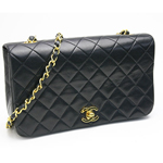 CHANEL シャネルマトラッセチェーンショルダーバッグゴールド金具黒ブラックラ...