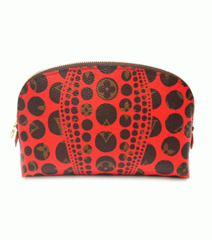 ルイヴィトン　LOUIS VUITTON　ヴィトン　モノグラム・パンプキン ドット　ヤヨイ・クサマ　LV　ポシェット・コスメティック　ルージュ　M47347