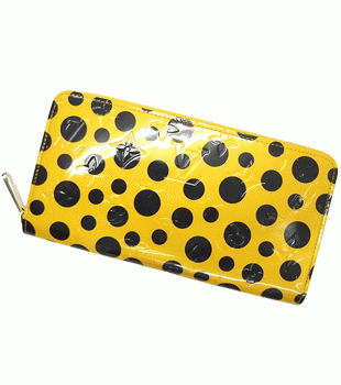 ルイヴィトン 長財布 モノグラム ヴェルニ ジッピーウォレット 草間彌生 ヤヨイ・クサマ M91571