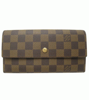 (LOUIS VUITTON)ルイヴィトン ブランドコピー ダミエ三つ折り長財布ポルトフォイユインターナショナル N61217