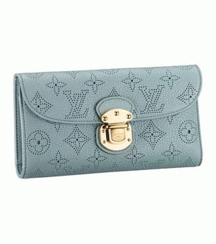 (LOUIS VUITTON)ルイヴィトン財布コピー マヒナ ポルトフォイユアメリア ブルーシエル M58128