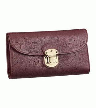 (LOUIS VUITTON)ルイヴィトン財布コピー マヒナ ポルトフォイユアメリア ボルドー M93762