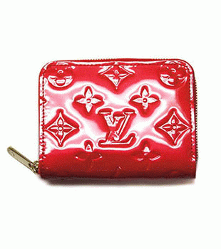 ルイヴィトン LOUIS VUITTON ヴィトン ヴェルニ LV 財布 コインケース カードケース ジッピーコインパース ルージュグルナディーヌ M91735
