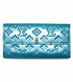 ルイヴィトン LOUISVUITTON ヴィトン ヴェルニ LV 財布 ファスナー長札 長財布 ポルトフォイユサラ ブルーラゴン M91741