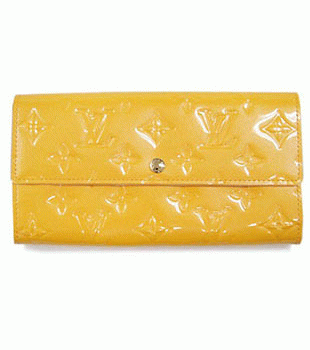ルイヴィトン LOUISVUITTON ヴィトン ヴェルニ LV 財布 ファスナー長札 長財布 ポルトフォイユサラ ジョーヌパッション M91740