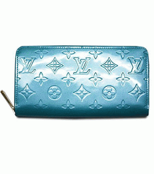 LOUISVUITTON ヴィトン ヴェルニ LV 財布 ラウンドジップ長財布 ジッピーウォレット ブルーラゴン M91734