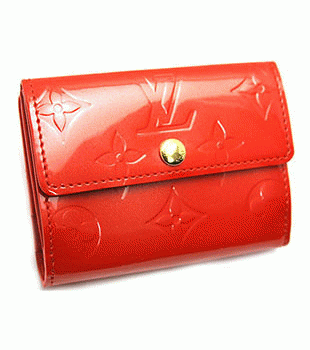 (LOUIS VUITTON)ルイヴィトン 偽物財布 モノグラムヴェルニ ラドロー コインケース オレンジサンセットM9363