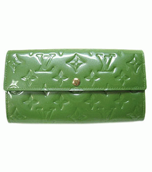 (LOUIS VUITTON)ルイヴィトン 偽物財布 ヴェルニ財布 ファスナー付き長札 ポルトフォイユサラ M93635