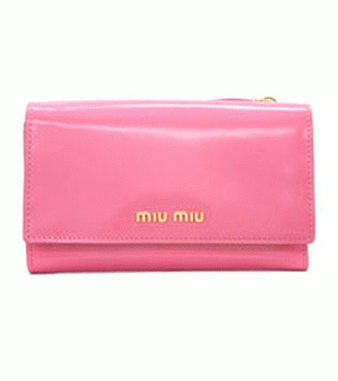 ミュウミュウ MIU MIU 三つ折り財布 財布 サイフ ピンク 5M1097-SPAZZOLATO-ROSA 