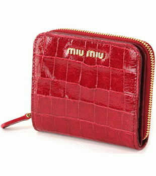 ミュウミュウ MIU MIU 二つ折り財布 財布 サイフ レッド 5M0522-ST.COCCO-LUX-RUBINO