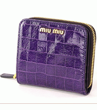 ミュウミュウ MIU MIU 二つ折り財布 財布 サイフ パープル 5M0522-ST.COCCO-LUX-VIOLA 