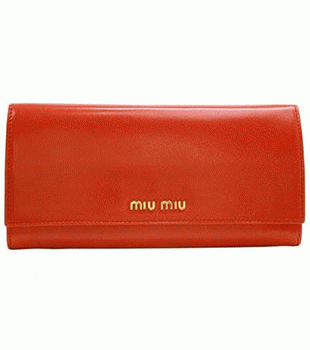 ミュウミュウ MIU MIU 長財布 サイフ 財布 さいふ オレンジ 5M1109-CAPR-BIC-PAPRIKA-CICLAM