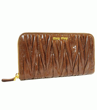 ミュウミュウ MIU MIU 長財布 サイフ 財布 さいふ ブラウン MIUMIU 5M0506 MATELASSE LUX NOCCIOLA
