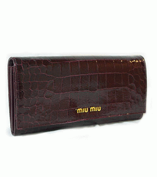ミュウミュウ MIU MIU 長財布 サイフ 財布 さいふ ダークパープル 5M1109-ST-COCCO-LUX-MOSTO