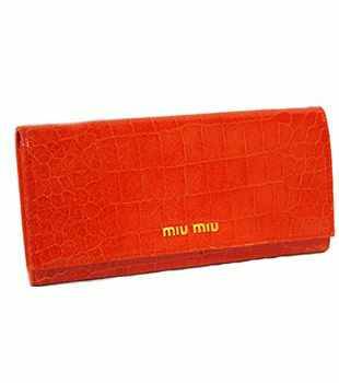 ミュウミュウ MIU MIU 長財布 サイフ 財布 さいふ オレンジ 5M1109-ST-COCCO-LUX-PAPRIKA
