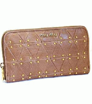 ミュウミュウ MIU MIU 長財布 サイフ 財布 さいふ ライトブラウン 5M0506-PATCHROMBI-CORDA
