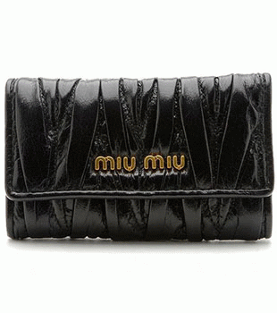 ミュウミュウ MIU MIU 6連キーケース ブラック 5M0222-MATELASSE-LUX-NERO