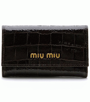 ミュウミュウ MIU MIU 6連キーケース ダークブラウン 5M0222-ST-COCCO-LUX-MORO