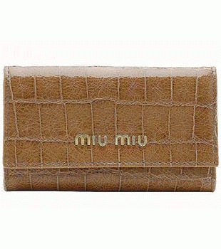 ミュウミュウ MIU MIU 6連キーケース ブラウン 5M0222-ST-COCCO-LUX-TABACCO2