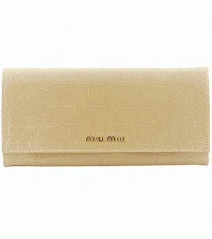 ミュウミュウ MIU MIU 長財布 サイフ 財布 さいふ ベージュ 5M1109-ST-COCCO-LUX-長財布 サイフ 財布