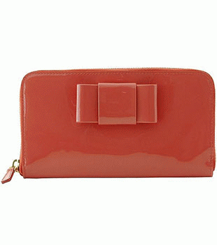 ミュウミュウ MIU MIU エナメル リボン 長財布 サイフ 財布 さいふ オレンジ 5M0506-VERNI-FIOCCDF